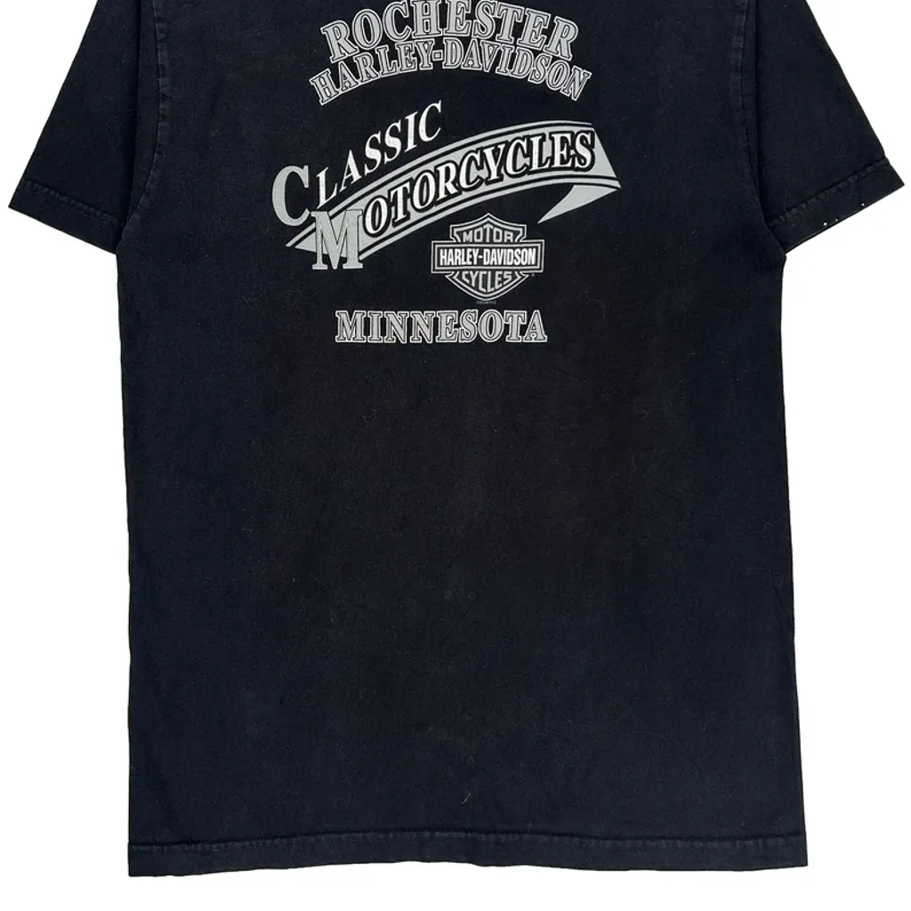 Motorcycles Harley Davidson Graphic T-Shirt - Large Black Cotton - Image 6