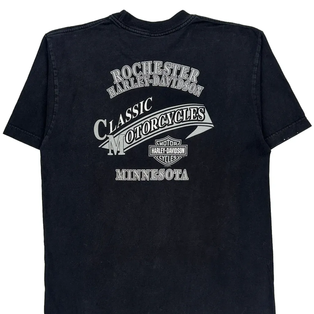 Motorcycles Harley Davidson Graphic T-Shirt - Large Black Cotton - Image 7