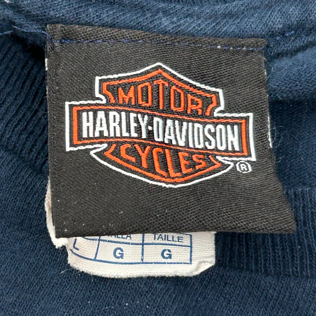 Motorcycles Harley Davidson Graphic T-Shirt - Large Black Cotton - Image 3