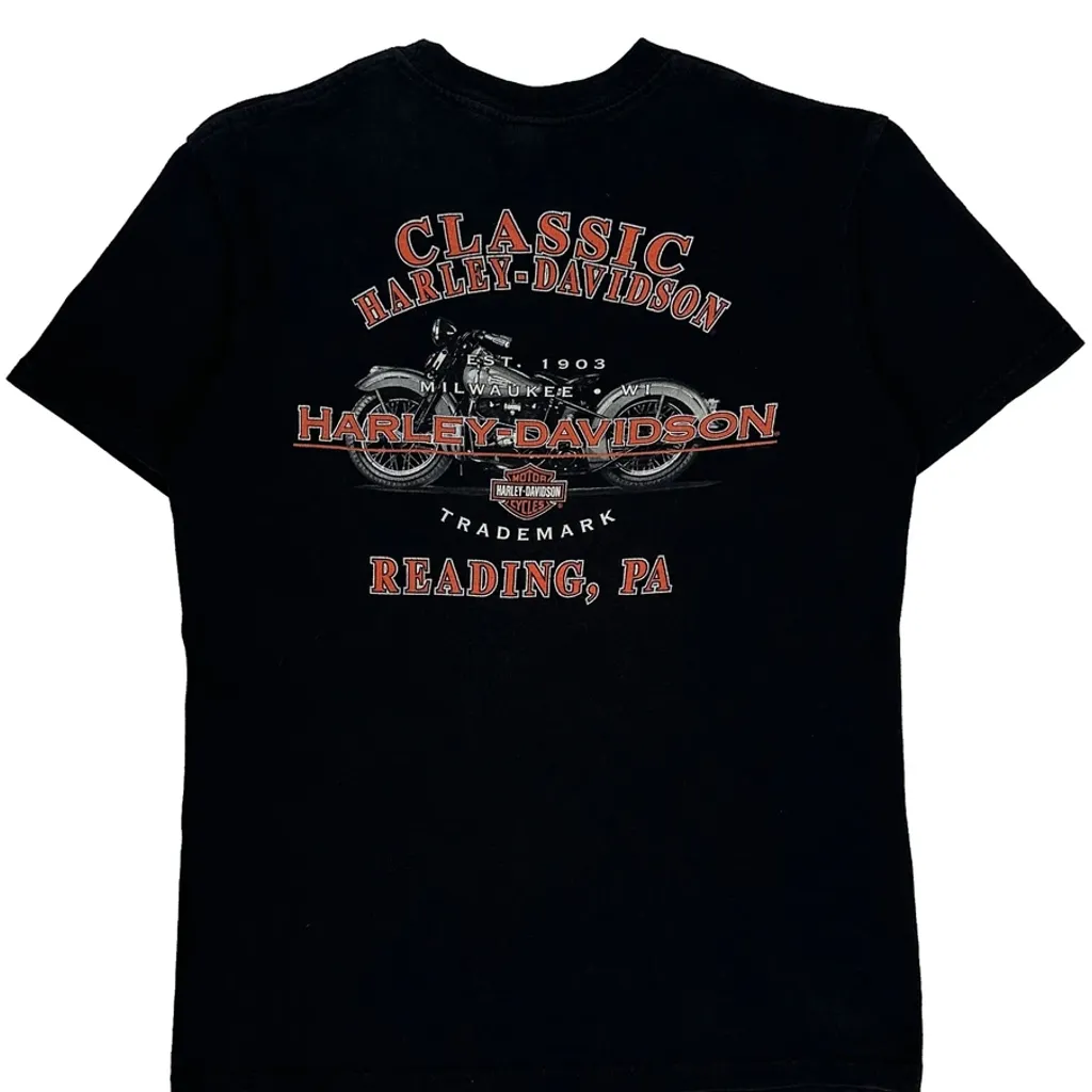 Motorcycles Harley Davidson Graphic T-Shirt - Medium Black Cotton - Image 6