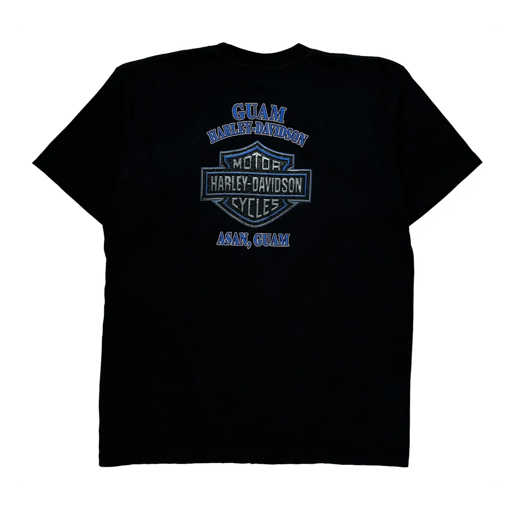 Motorcycles Harley Davidson Graphic T-Shirt - XL Black Cotton - Image 2