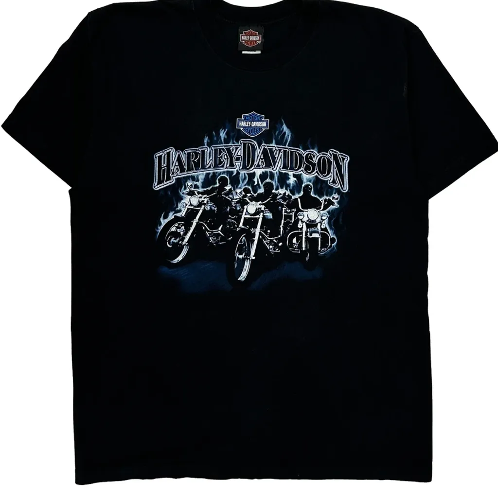 Motorcycles Harley Davidson Graphic T-Shirt - XL Black Cotton - Image 4