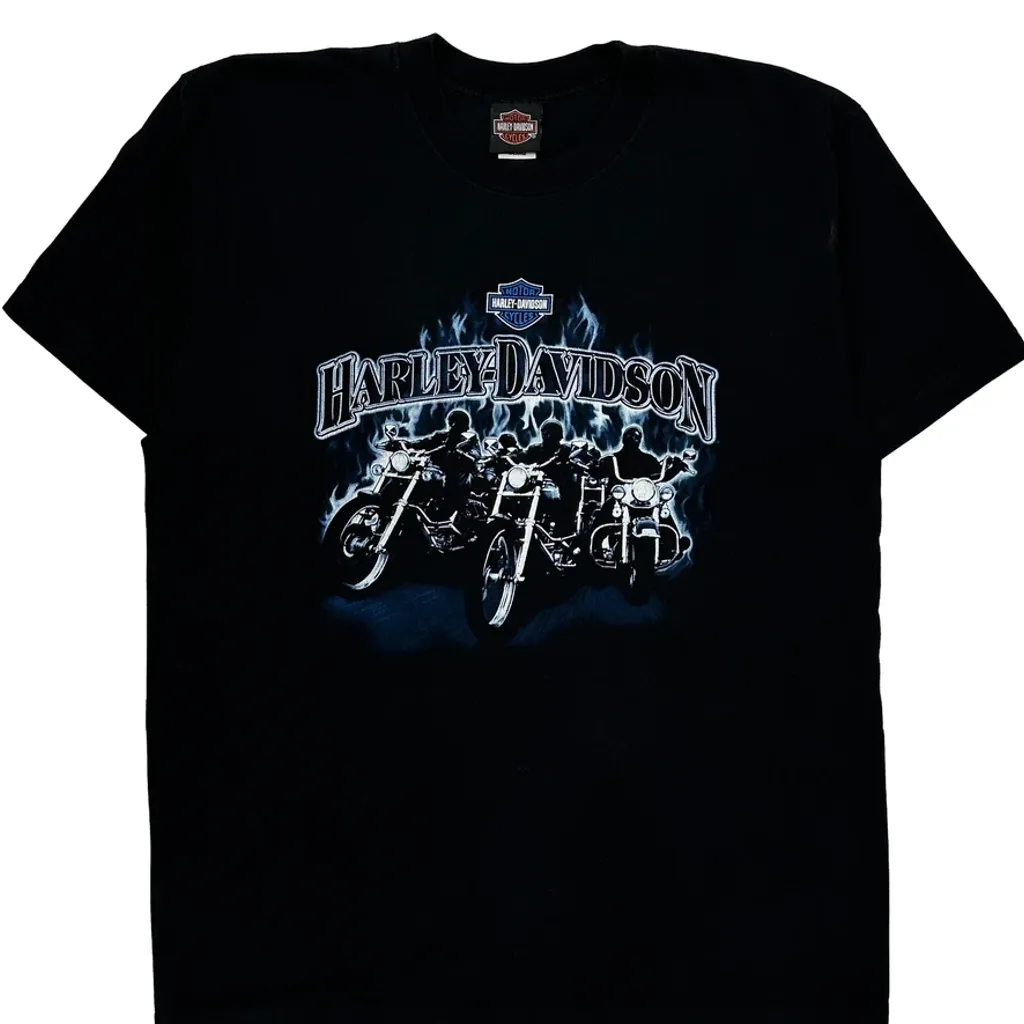 Motorcycles Harley Davidson Graphic T-Shirt - XL Black Cotton - Image 5