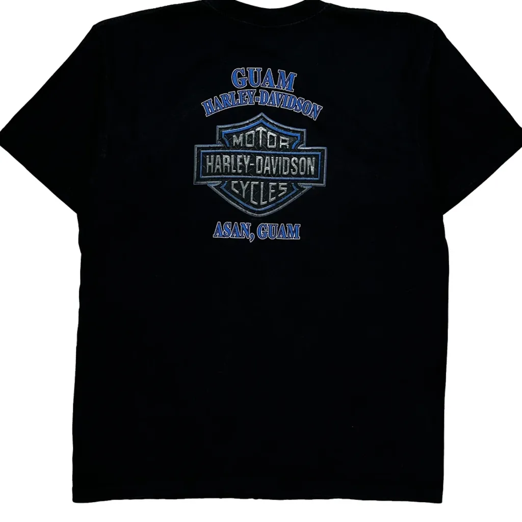 Motorcycles Harley Davidson Graphic T-Shirt - XL Black Cotton - Image 6