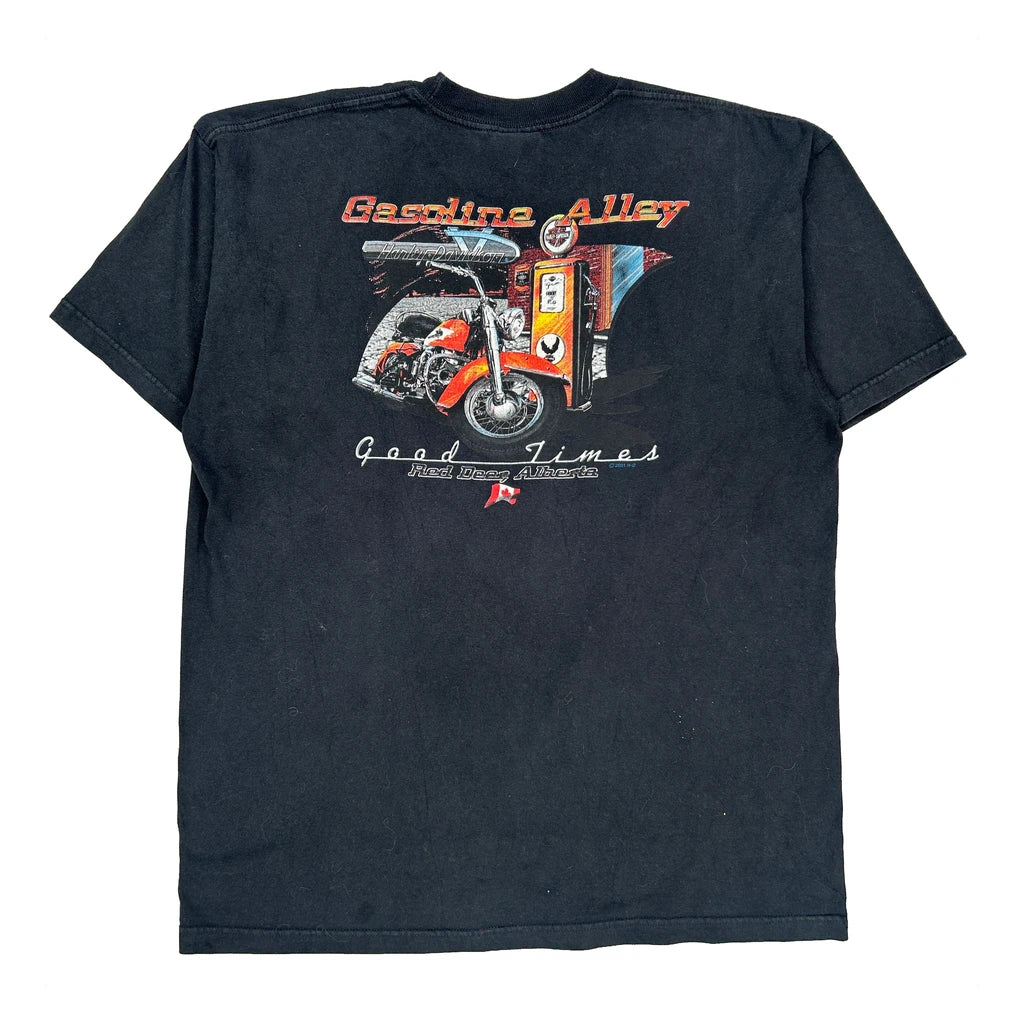Motorcycles Harley Davidson Graphic T-Shirt - XL Black Cotton - Image 2