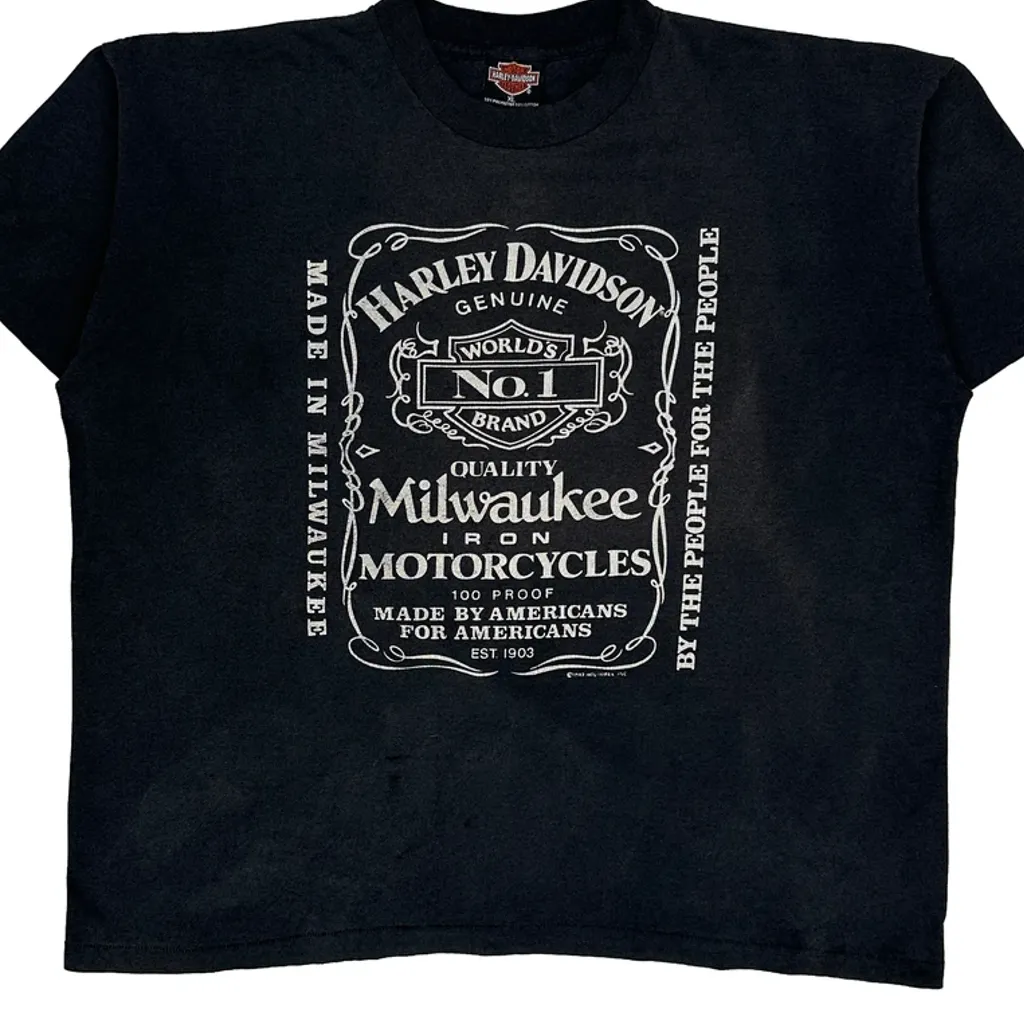 Motorcycles Harley Davidson Graphic T-Shirt - XL Black Polyester Blend - Image 5