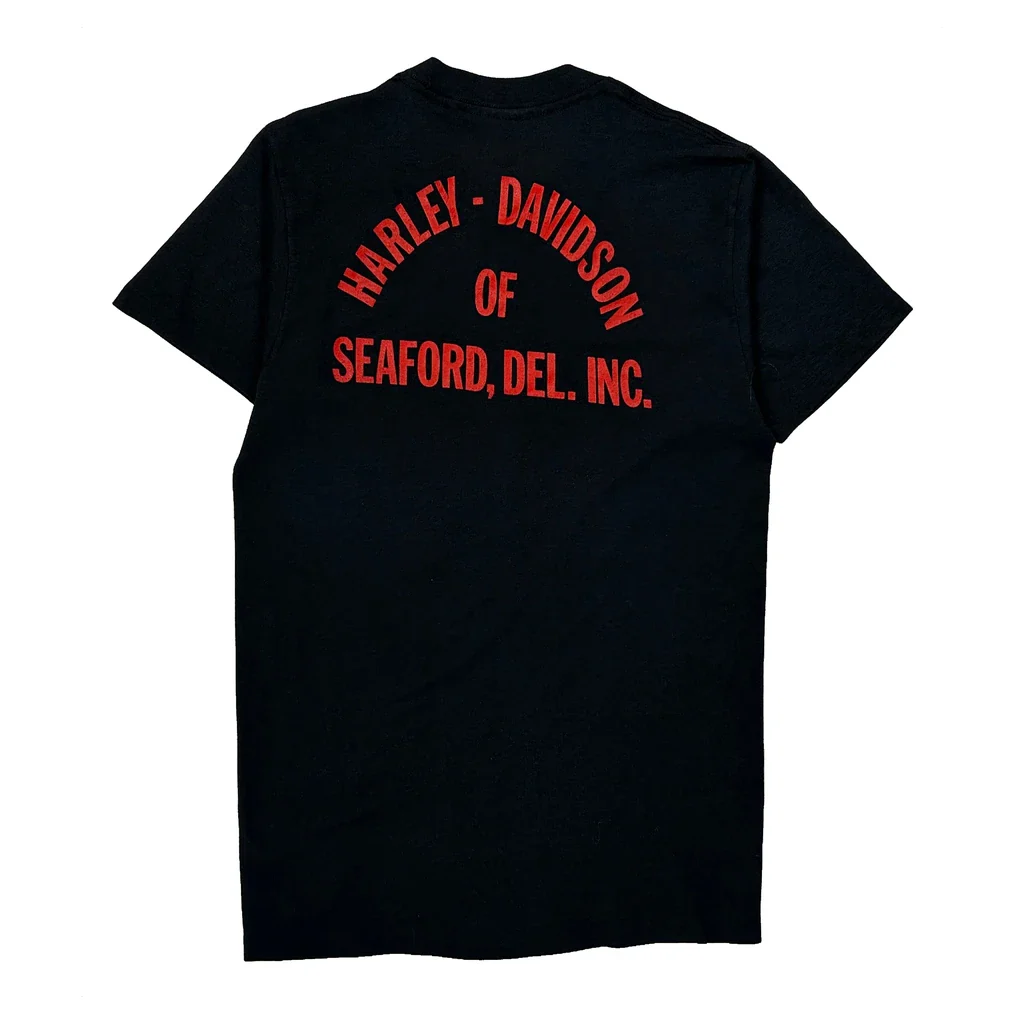 Motorcycles Harley Davidson Graphic T-Shirt - 2XS Black Cotton - Image 2