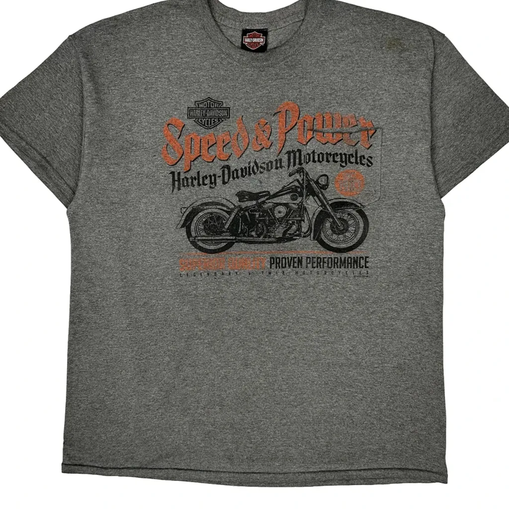 Motorcycles Harley Davidson Graphic T-Shirt - XL Grey Cotton - Image 5