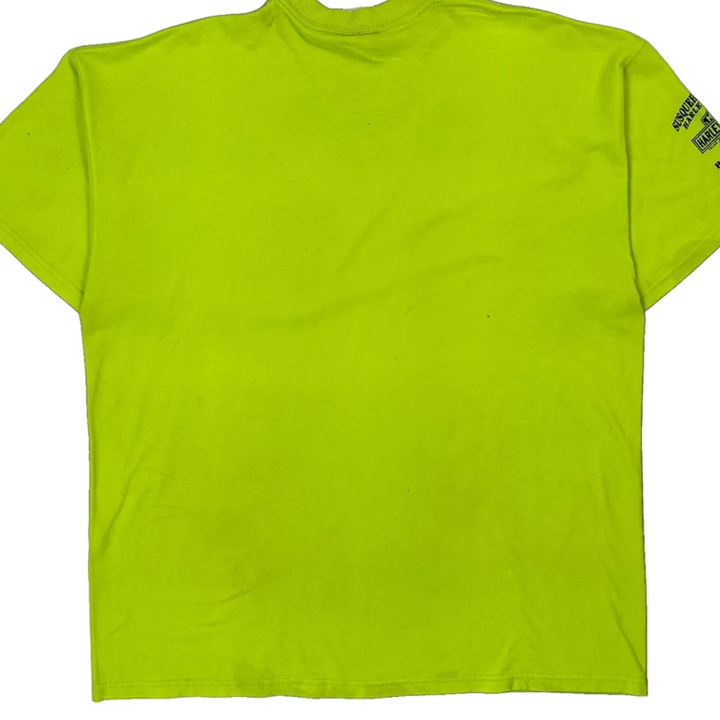 Motorcycles Harley Davidson Graphic T-Shirt - XL Yellow Cotton Blend - Image 4