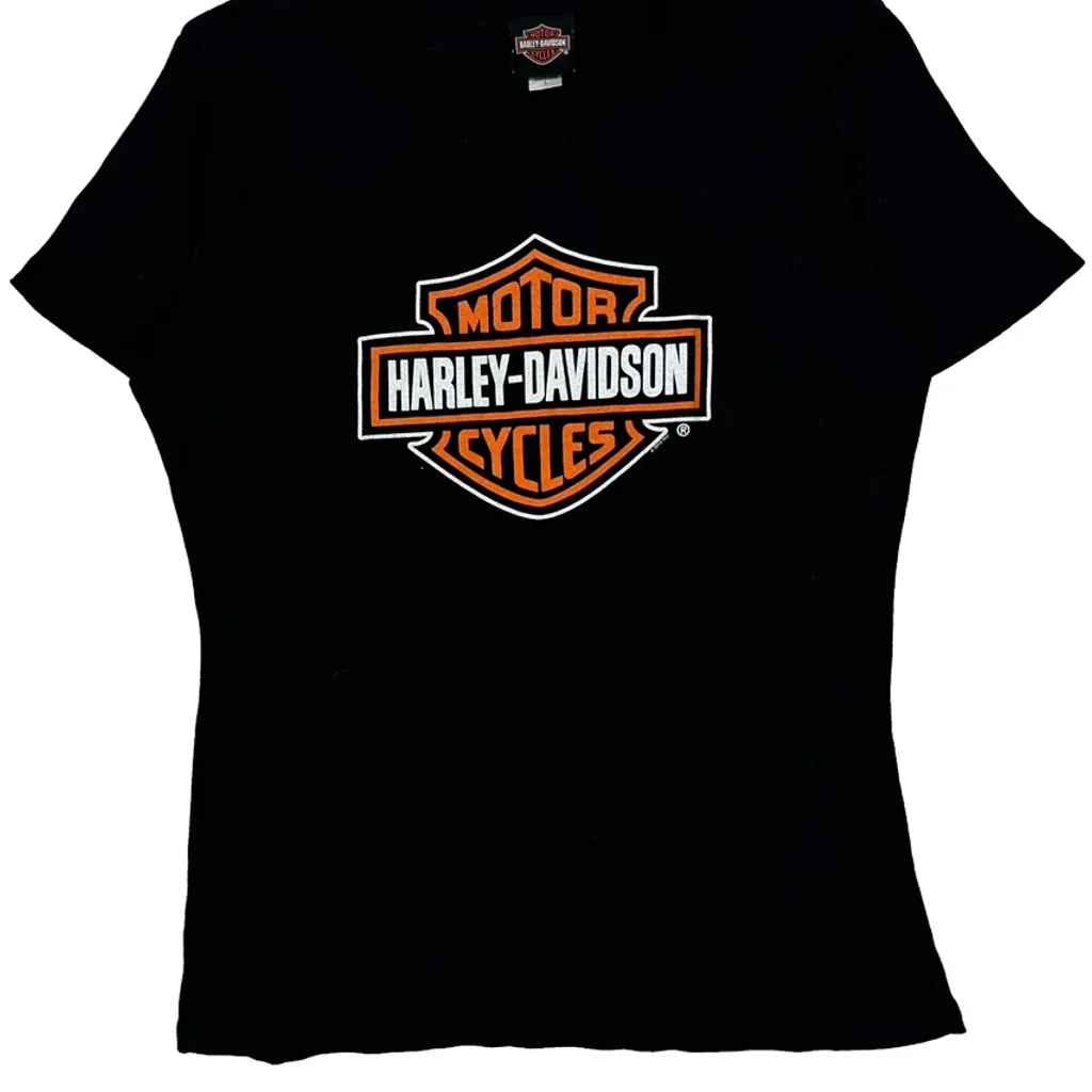 Motorcycles Harley Davidson Graphic T-Shirt - Large Black Cotton - Image 5