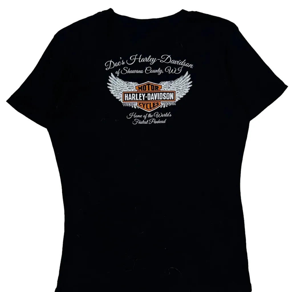 Motorcycles Harley Davidson Graphic T-Shirt - Large Black Cotton - Image 7