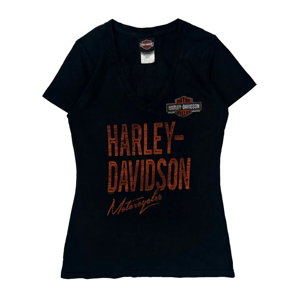 Motorcycles Harley Davidson T-Shirt - Small Black Cotton