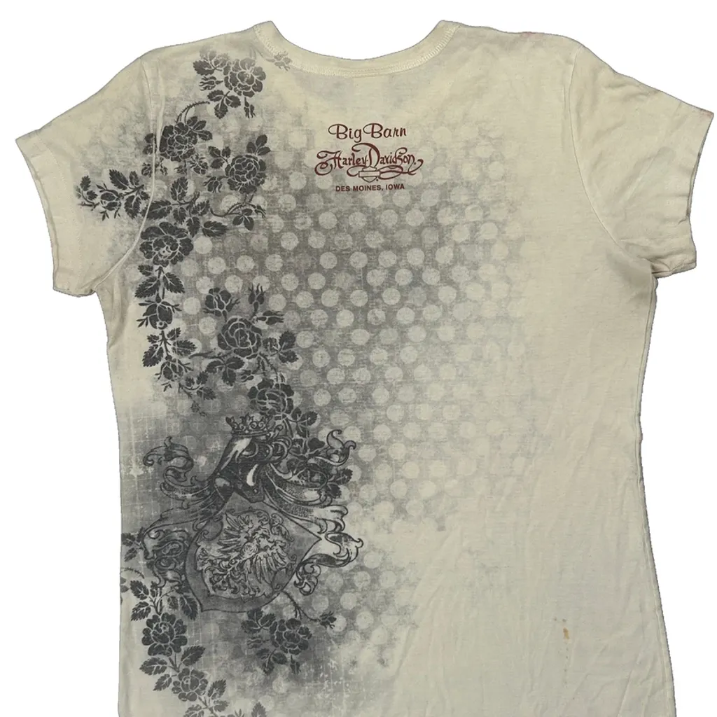 Motorcycles Harley Davidson Graphic T-Shirt - XL Cream Cotton - Image 6