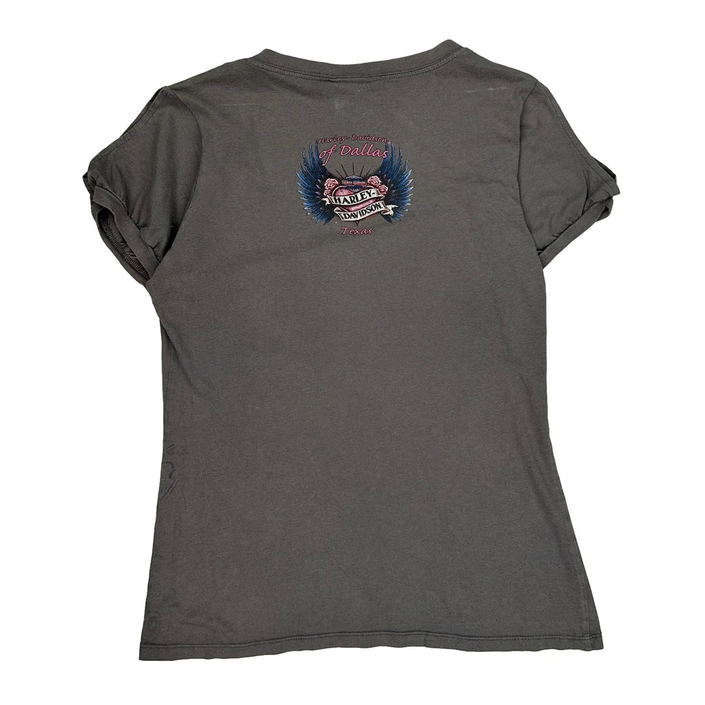 Motorcycles Harley Davidson Graphic T-Shirt - Small Gray Cotton - Image 2
