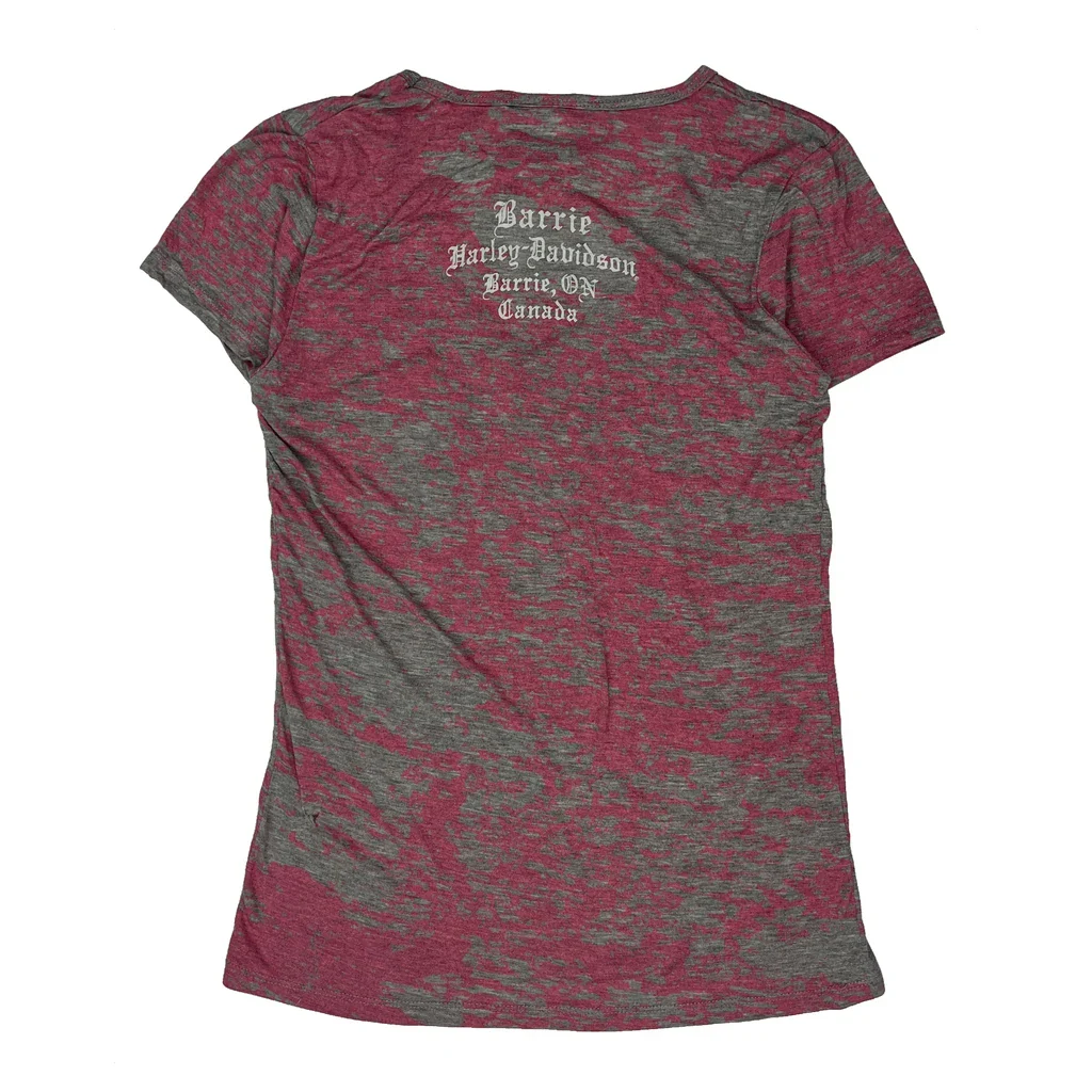 Motorcycles Harley Davidson Graphic T-Shirt - Medium Grey Cotton - Image 2