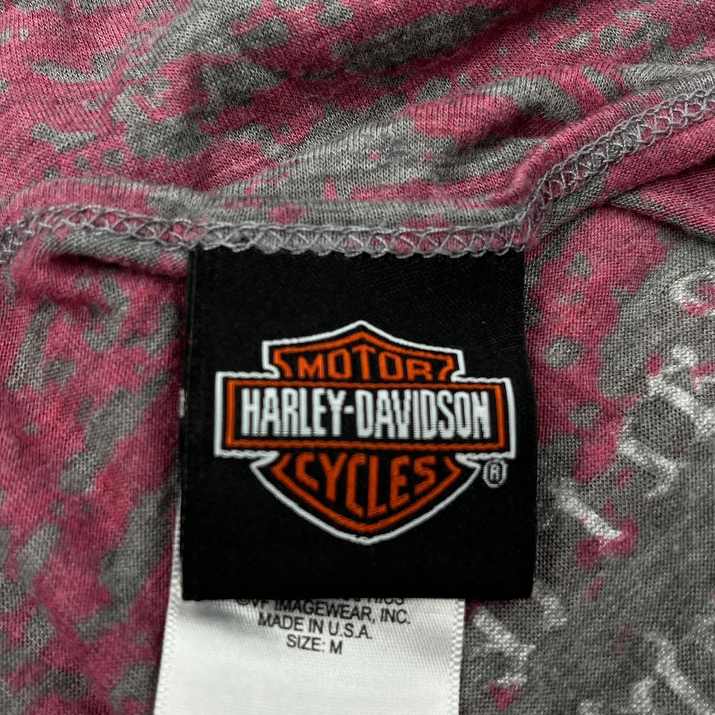 Motorcycles Harley Davidson Graphic T-Shirt - Medium Grey Cotton - Image 3