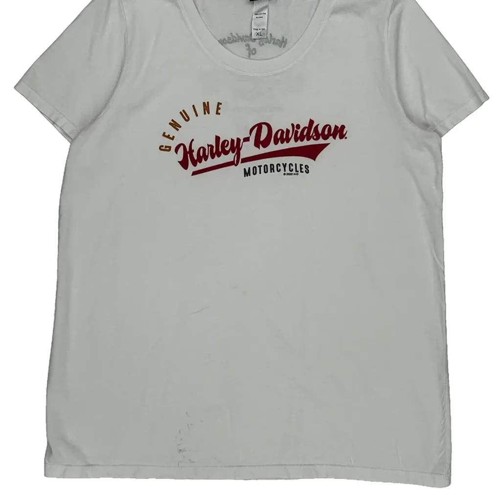 Motorcycles Harley Davidson Graphic T-Shirt - XL White Cotton - Image 5
