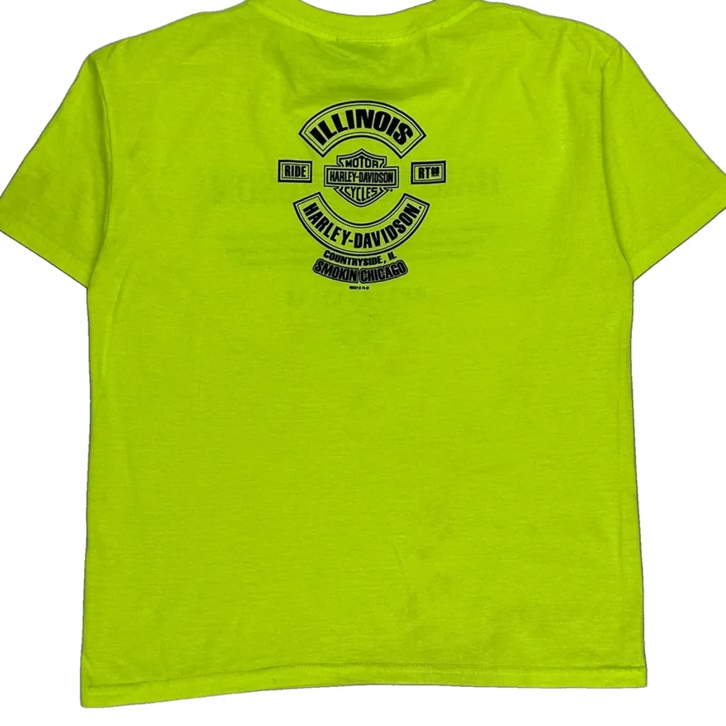 Motorcycles Harley Davidson Graphic T-Shirt - Small Yellow Cotton - Image 8