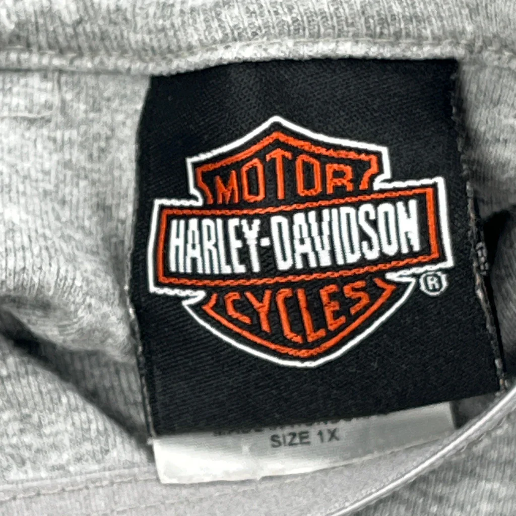Motorcycles Harley Davidson Graphic Top - XL Grey Cotton - Image 4