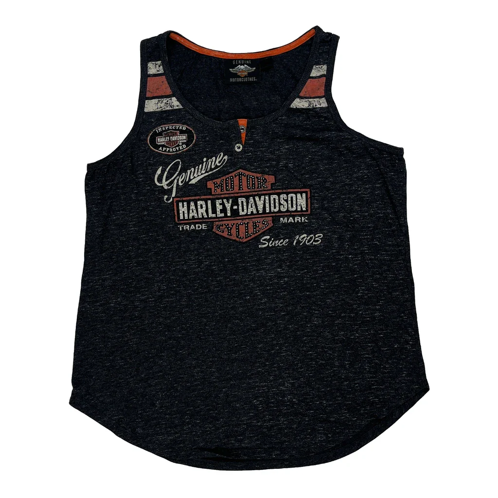 Motorcycles Harley Davidson Vest - Large Grey Cotton