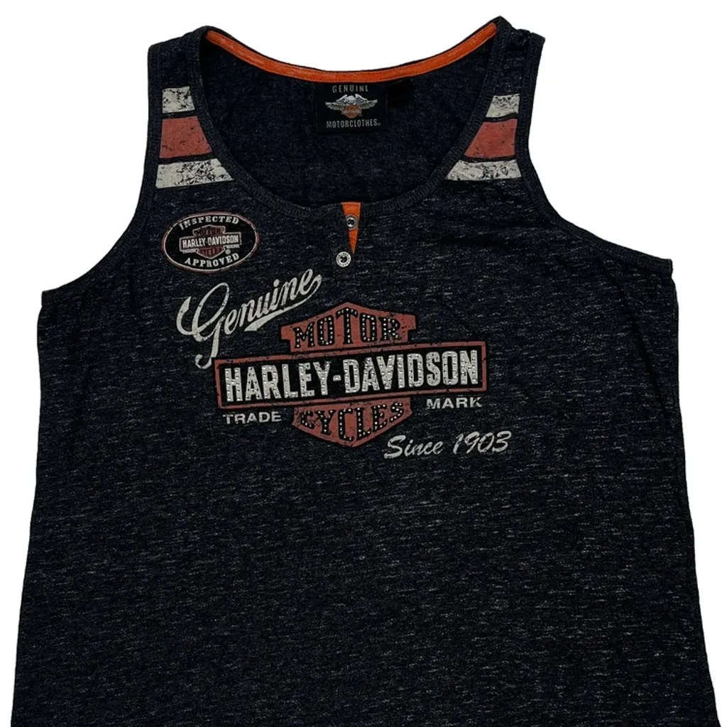 Motorcycles Harley Davidson Vest - Large Grey Cotton - Image 4