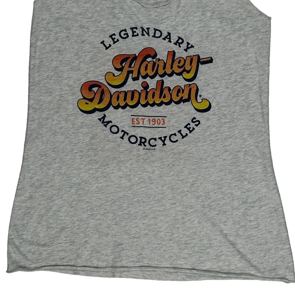 Motorcycles Harley Davidson Vest - XS Grey Cotton - Image 5