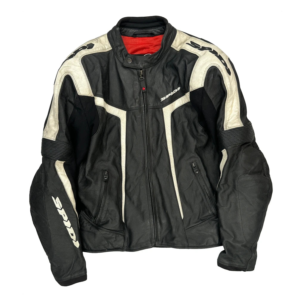 Motorsport Collection Spidi Motorcycle Leather Jacket - Medium Black Leather
