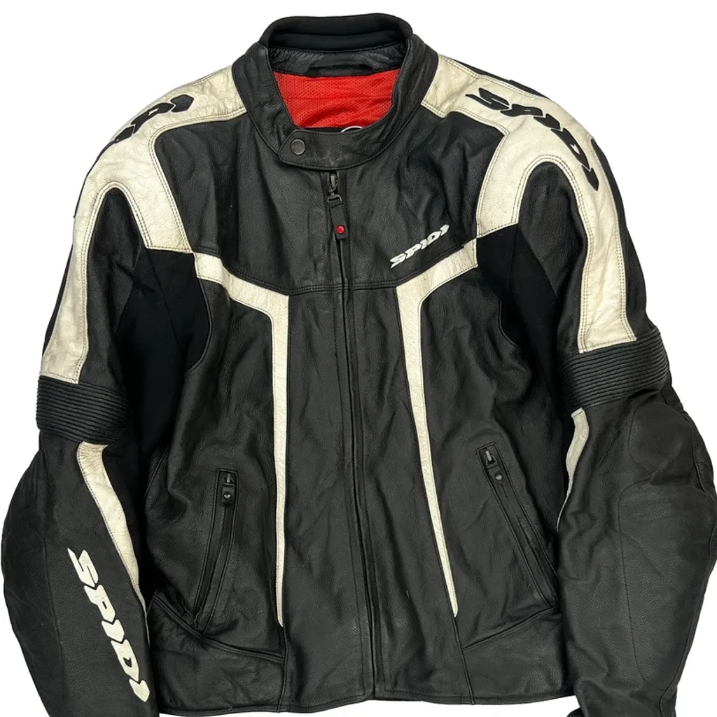 Motorsport Collection Spidi Motorcycle Leather Jacket - Medium Black Leather - Image 5