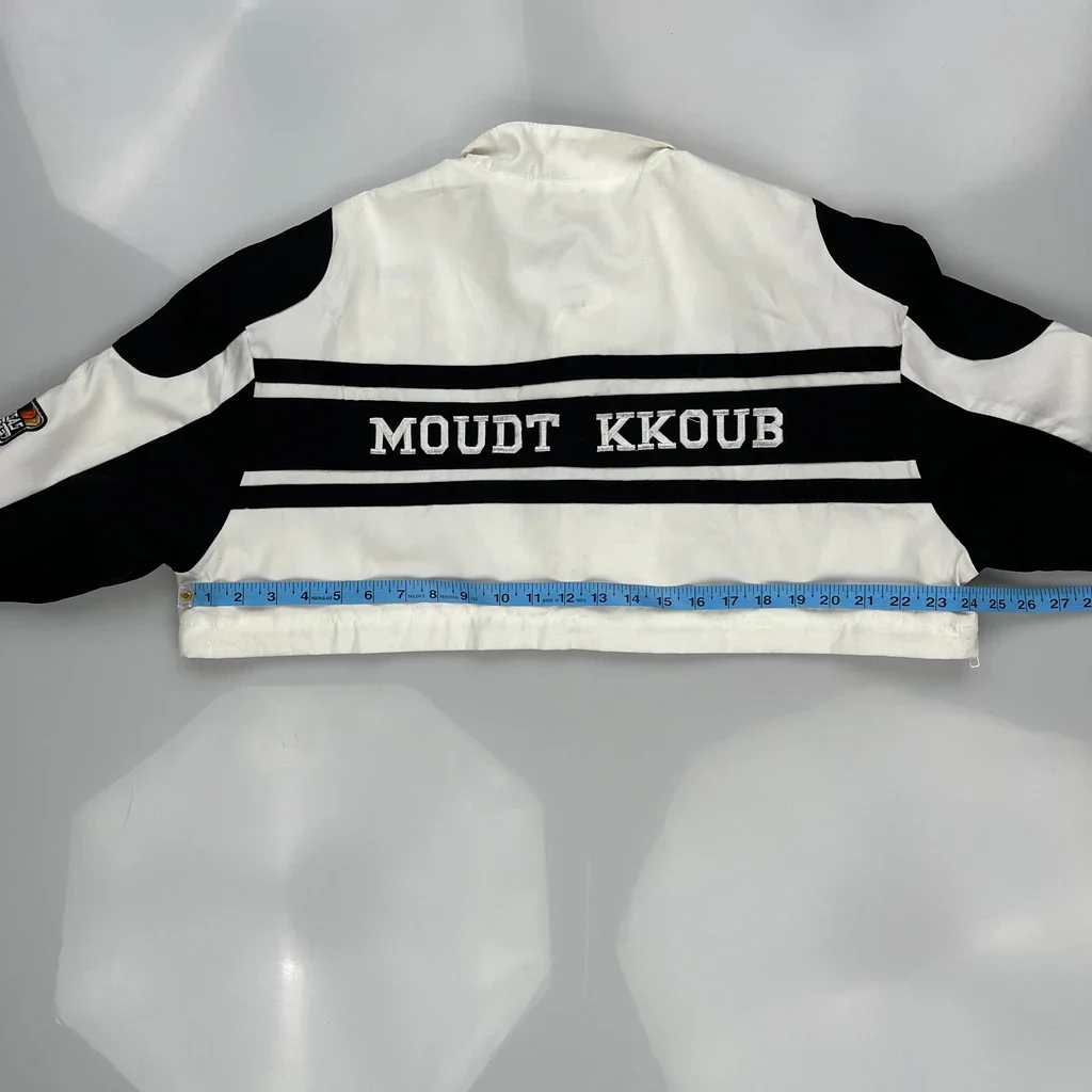 Moudt Kkoub Nascar Graphic Cropped Jacket - XL Black Polyester - Image 3