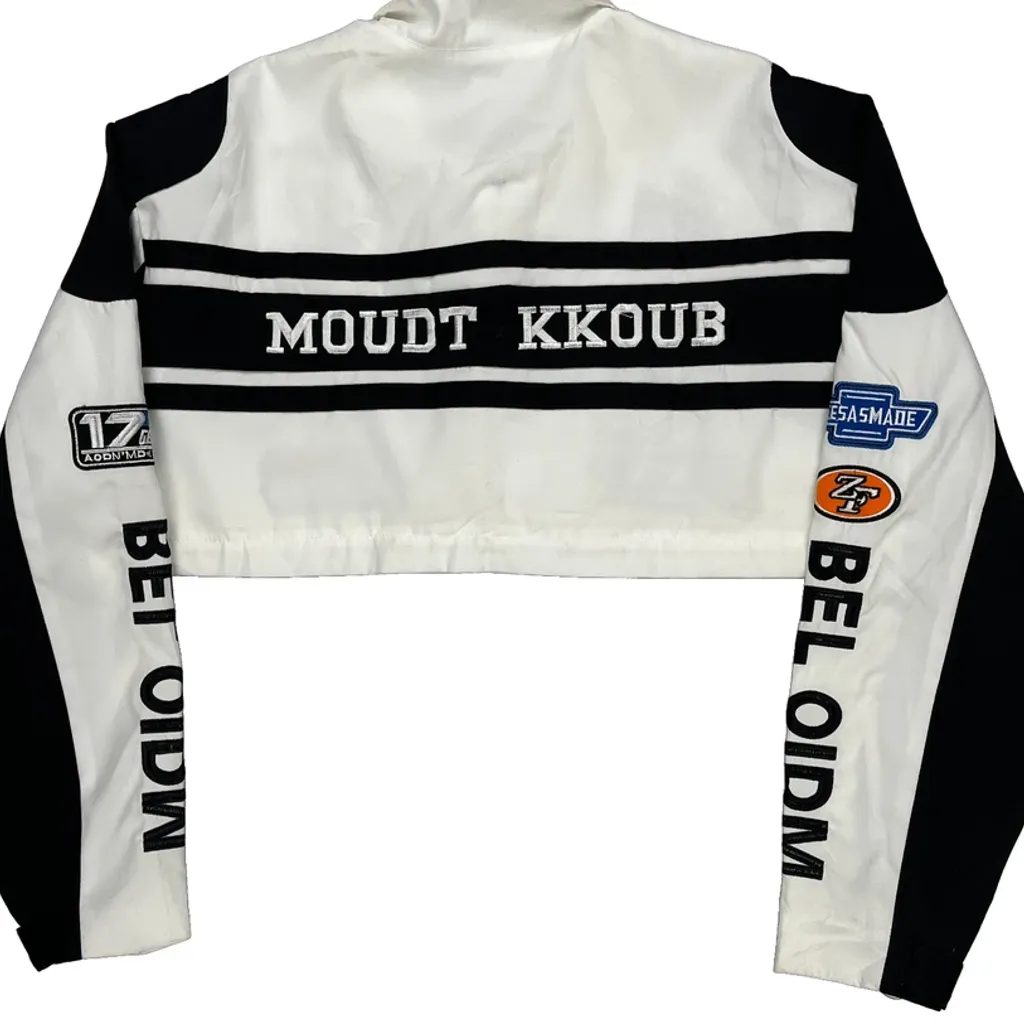 Moudt Kkoub Nascar Graphic Cropped Jacket - XL Black Polyester - Image 7