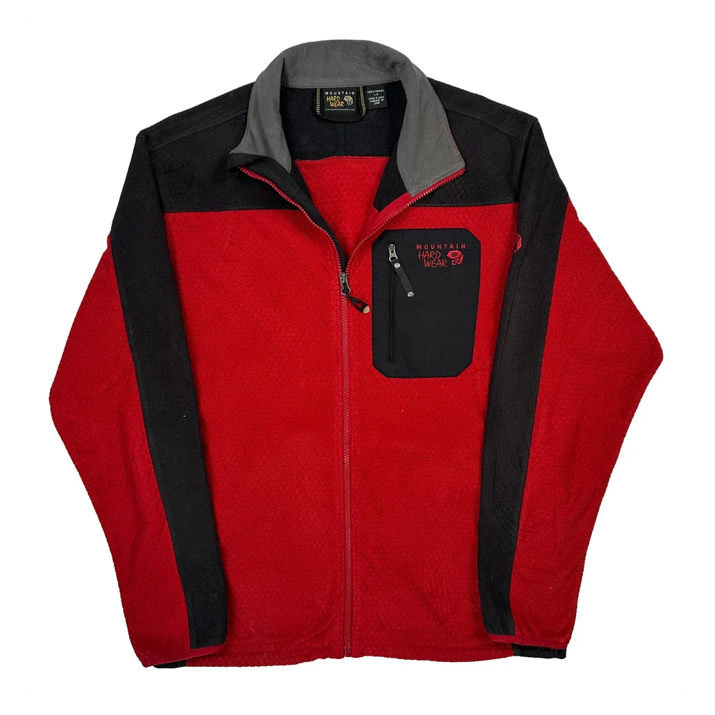 Mountain Hard Wear Fleece Jacket - Large Red Polyester