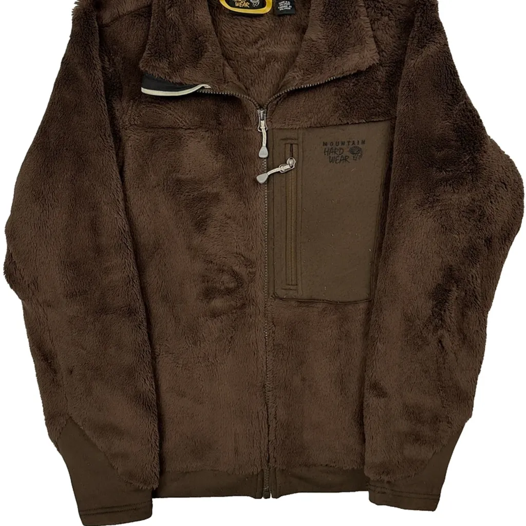 Mountain Hard Wear Fleece Jacket - Medium Brown Polyester - Image 5