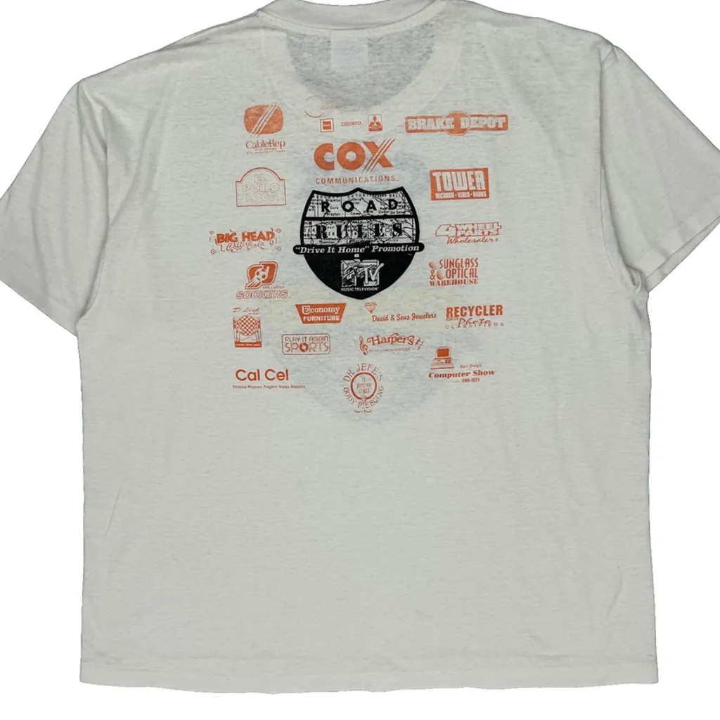 Mtv Hanes Graphic T-Shirt - XL White Cotton Blend - Image 6