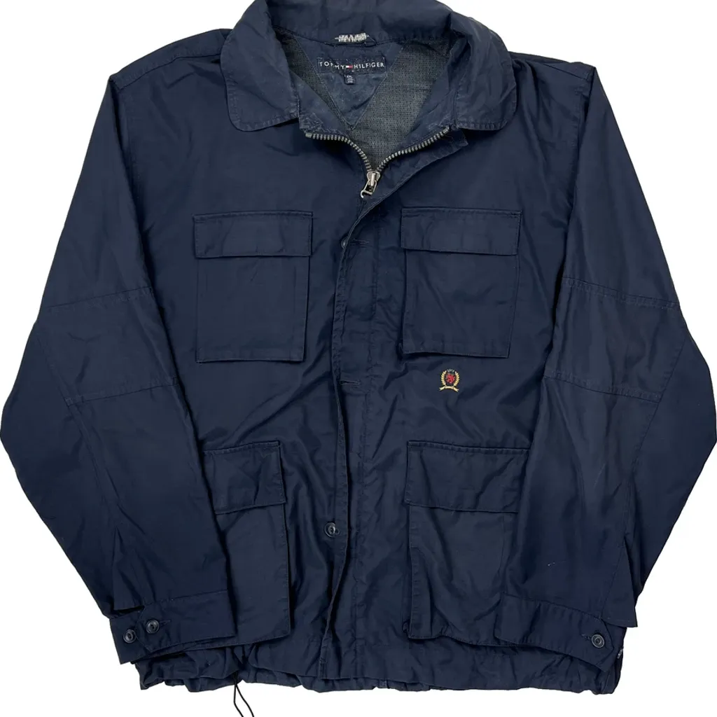 Multi Pocket Tommy Hilfiger Utility Jacket - 2XL Navy Polyester - Image 4