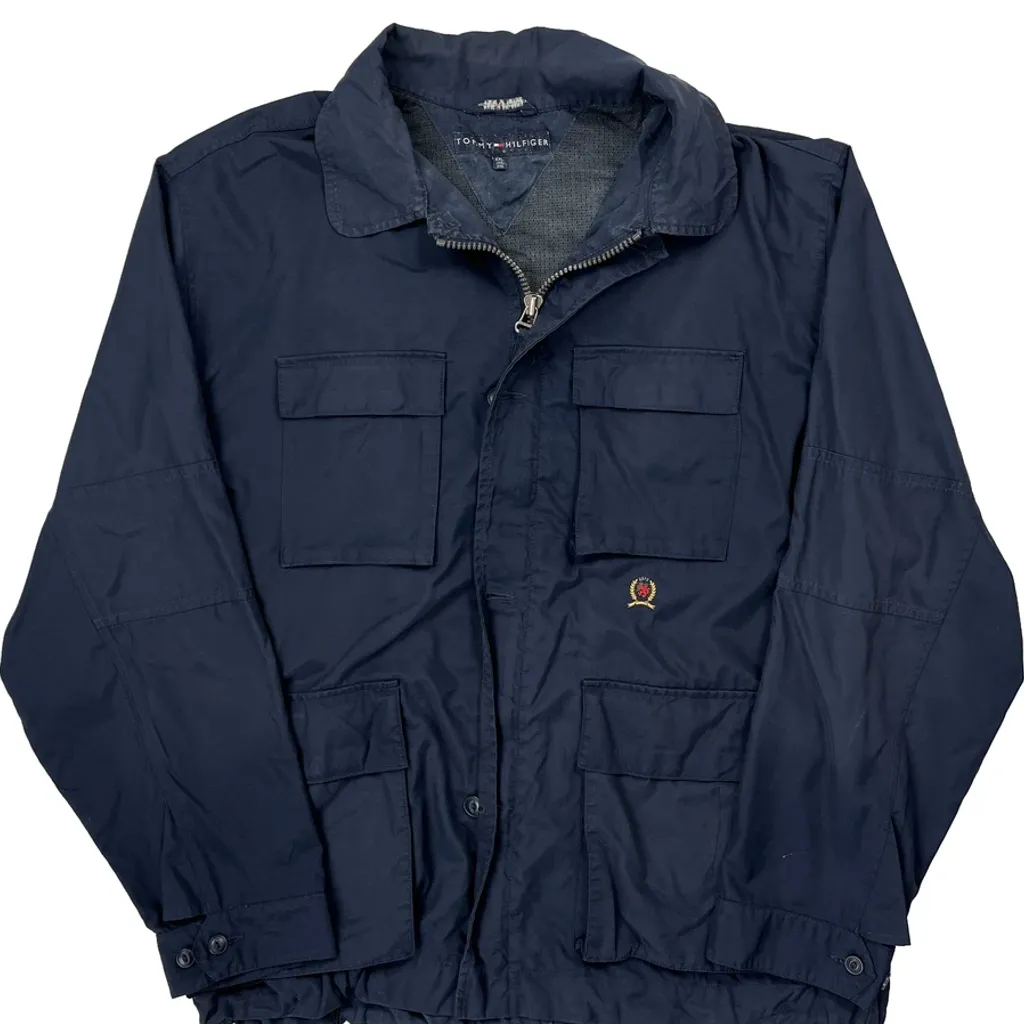 Multi Pocket Tommy Hilfiger Utility Jacket - 2XL Navy Polyester - Image 5