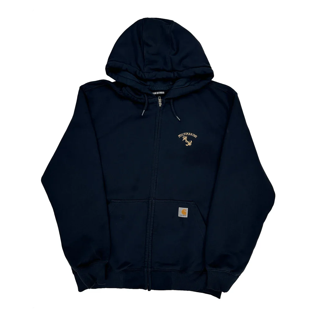 Multihardcore Embroidery Carhartt Hoodie - XL Navy Cotton Blend