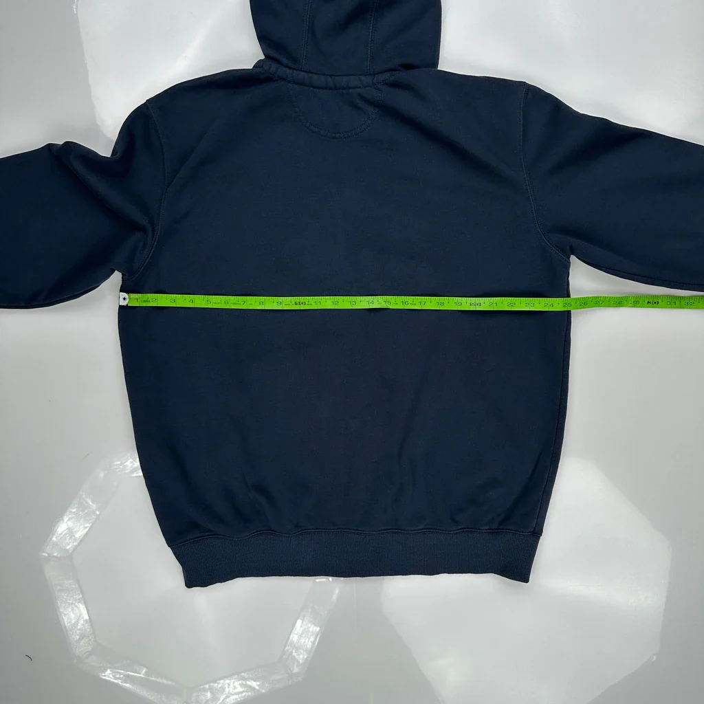 Multihardcore Embroidery Carhartt Hoodie - XL Navy Cotton Blend - Image 3