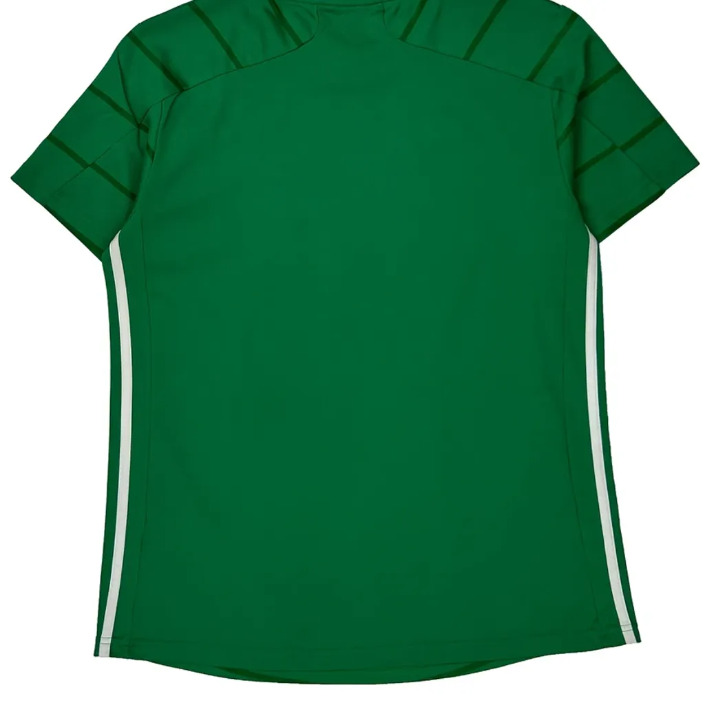 Multnomah University Lions Adidas Striped Football Shirt - Medium Green Polyester - Image 6