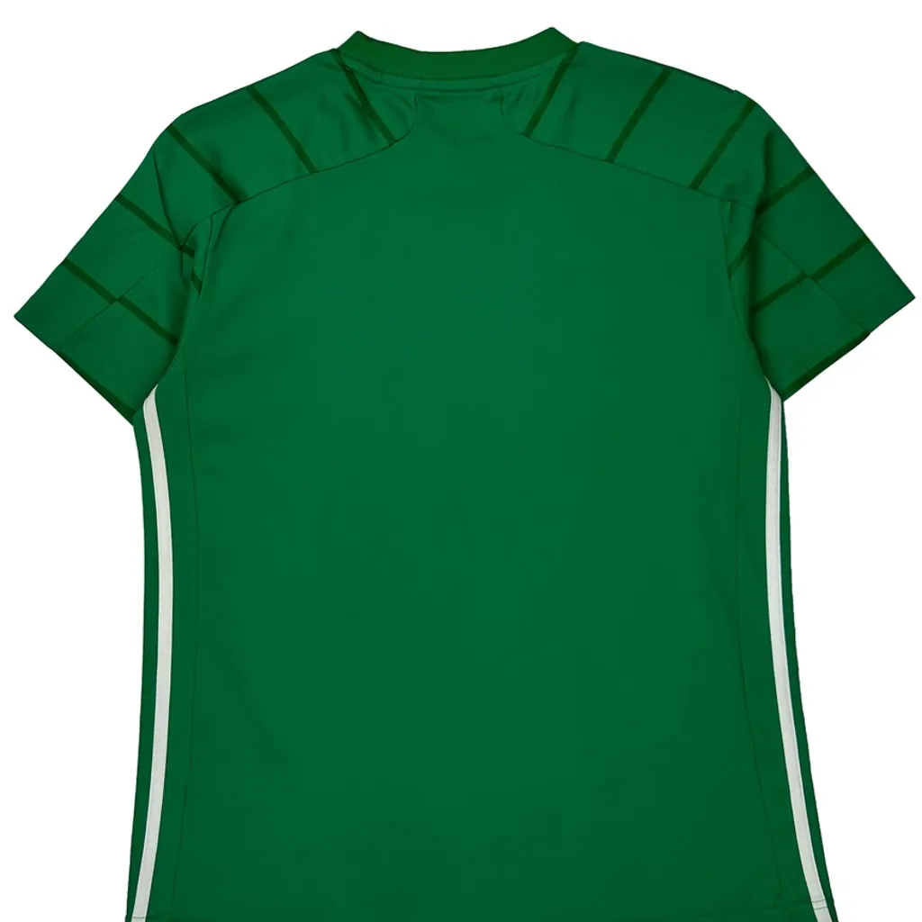 Multnomah University Lions Adidas Striped Football Shirt - Medium Green Polyester - Image 7