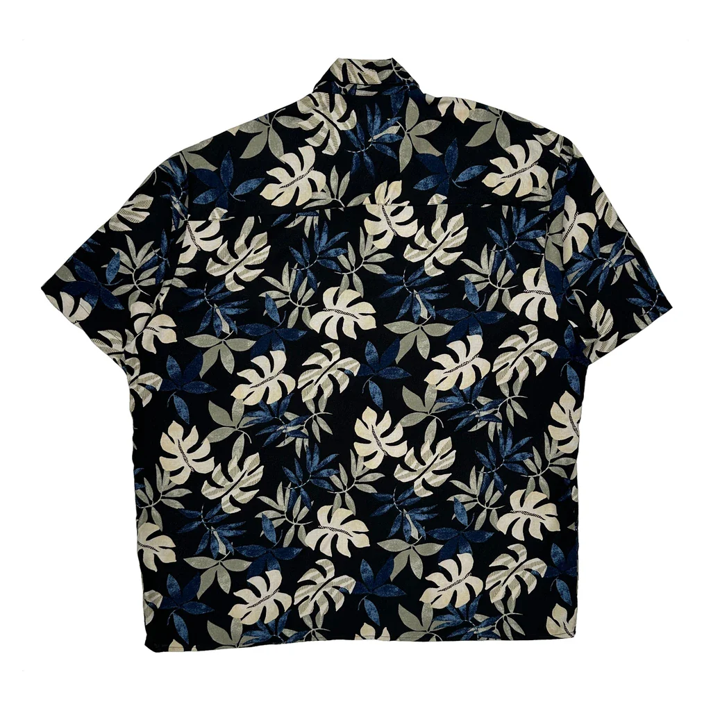 Munsingwear Floral Hawaiian Shirt - Large Black Viscose - Image 2