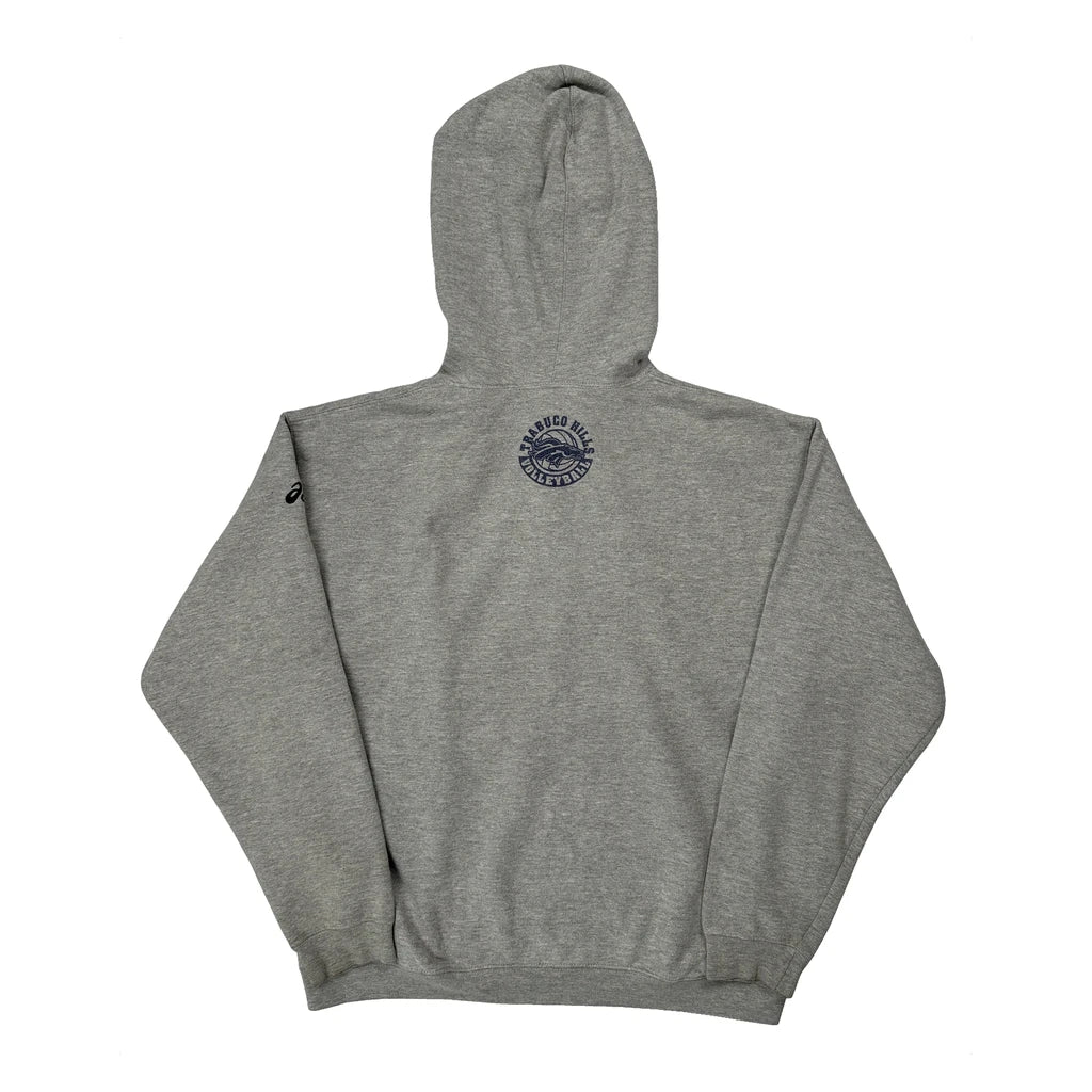 Mustangs Volleyball Asics College Hoodie - Small Grey Cotton - Image 2