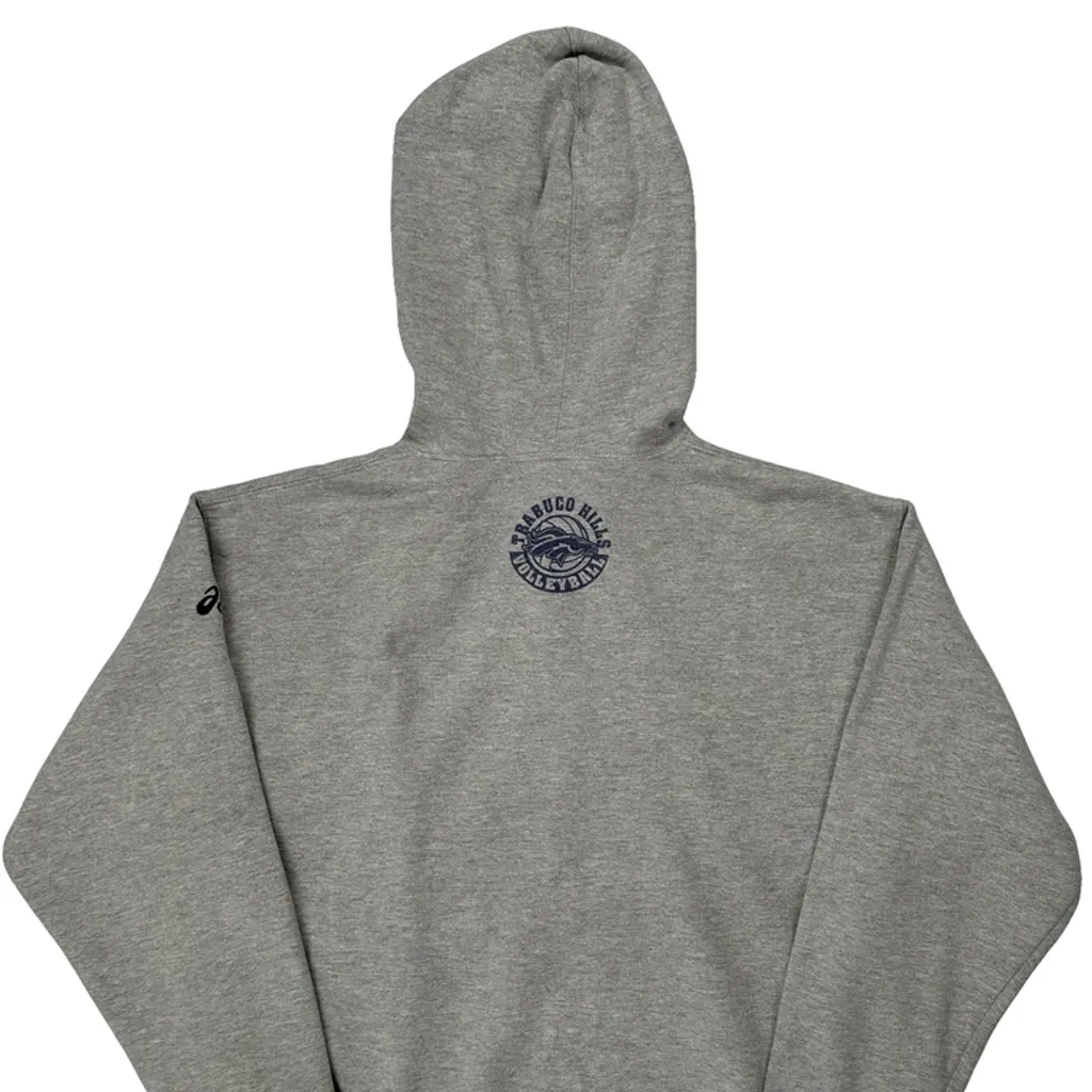 Mustangs Volleyball Asics College Hoodie - Small Grey Cotton - Image 6