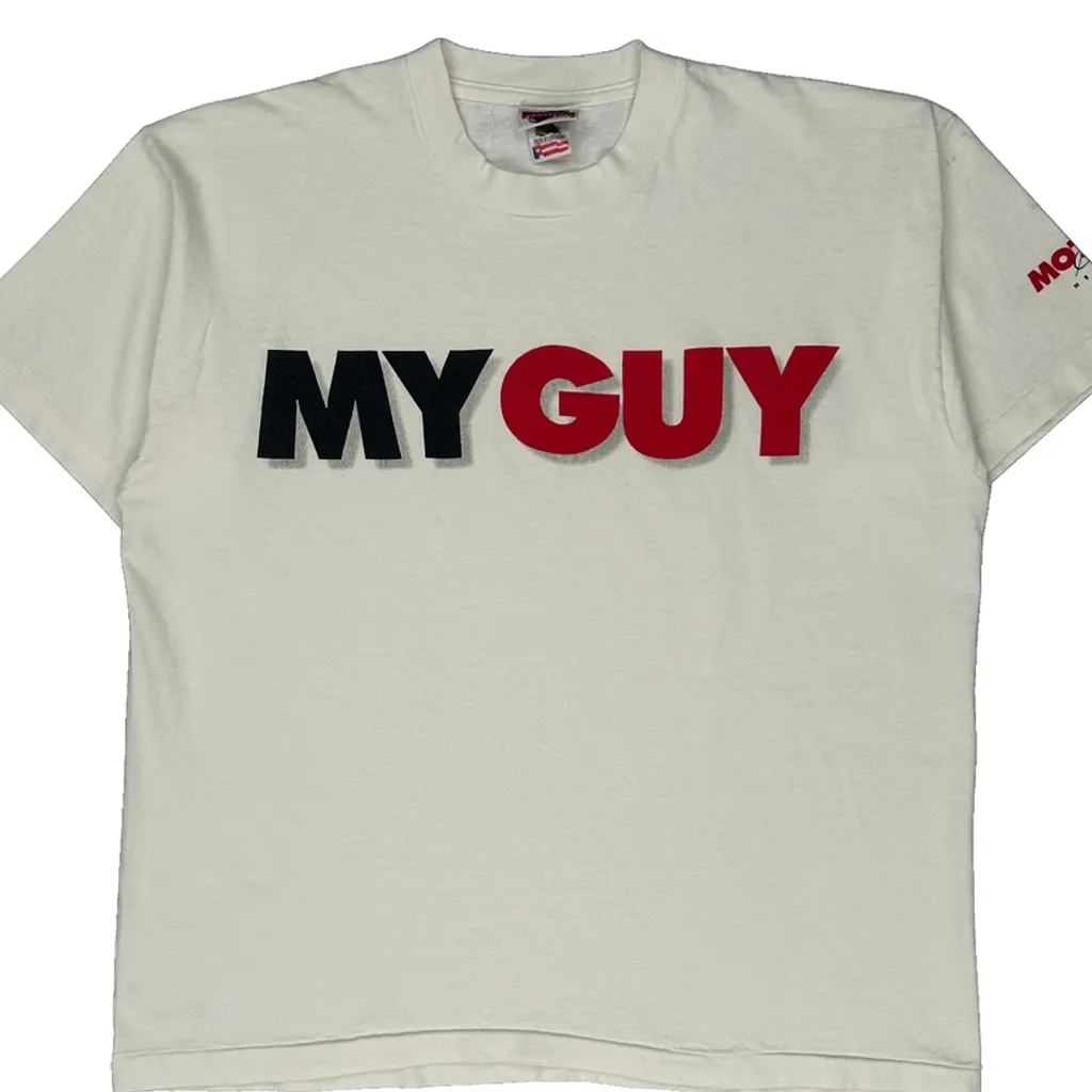 My Guy Text Print Fruit Of The Loom Single Stitch T-Shirt - XL White Cotton - Image 5