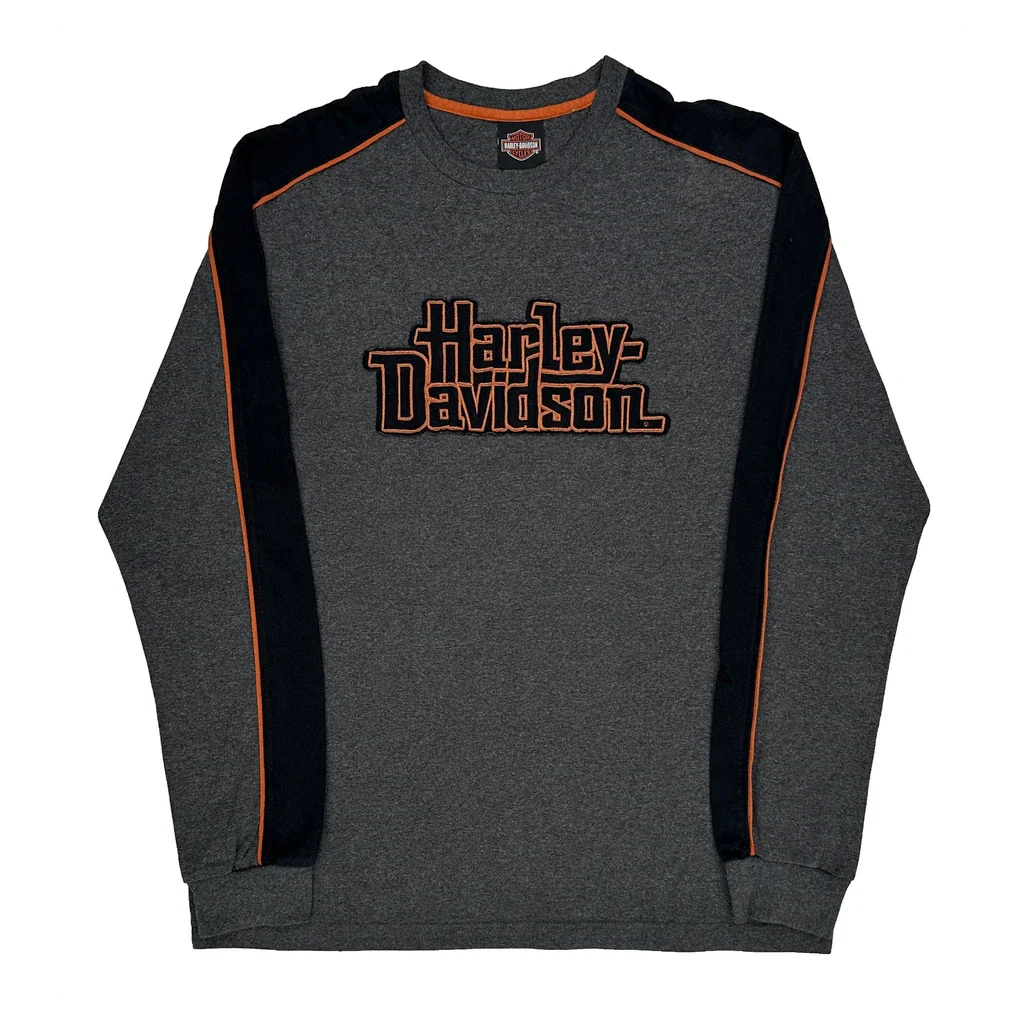 Myrtle Beach Sc Harley Davidson Long Sleeve T-Shirt - XL Grey Cotton