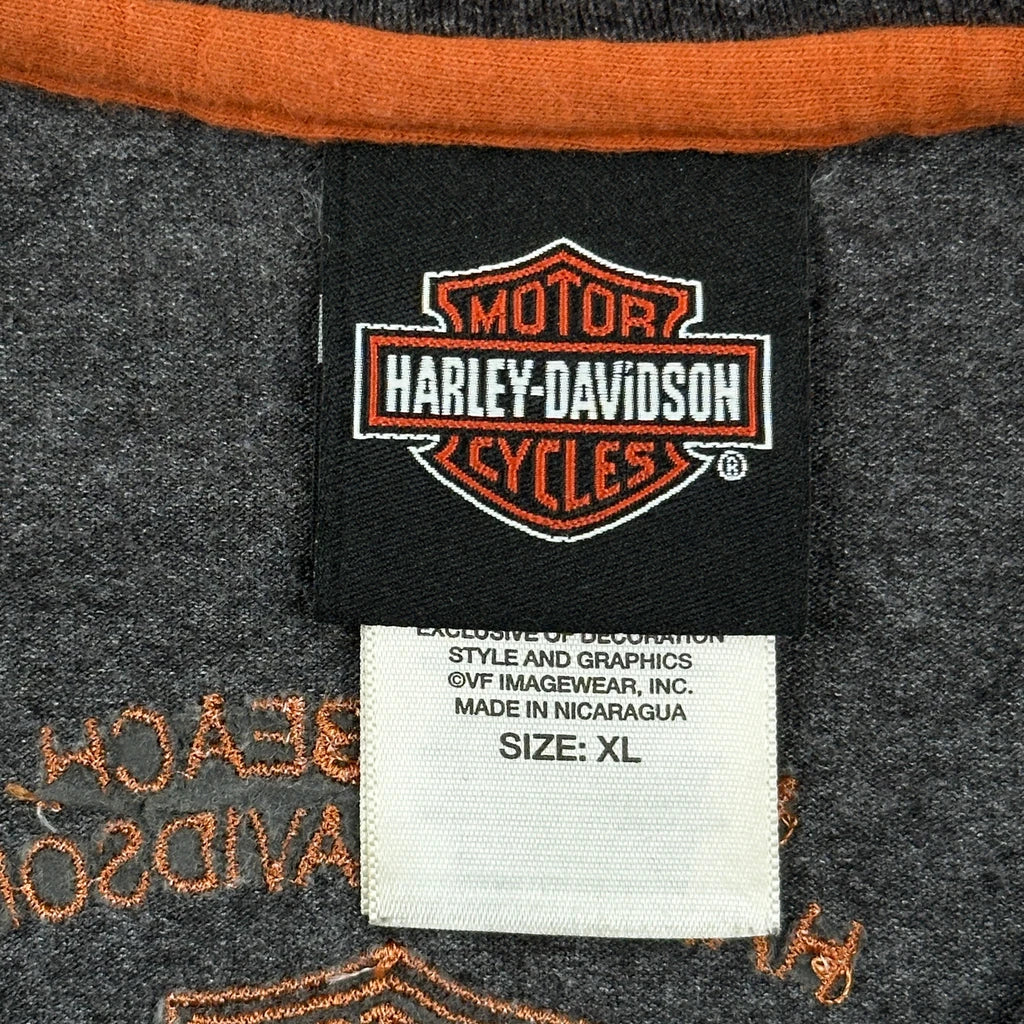 Myrtle Beach Sc Harley Davidson Long Sleeve T-Shirt - XL Grey Cotton - Image 3