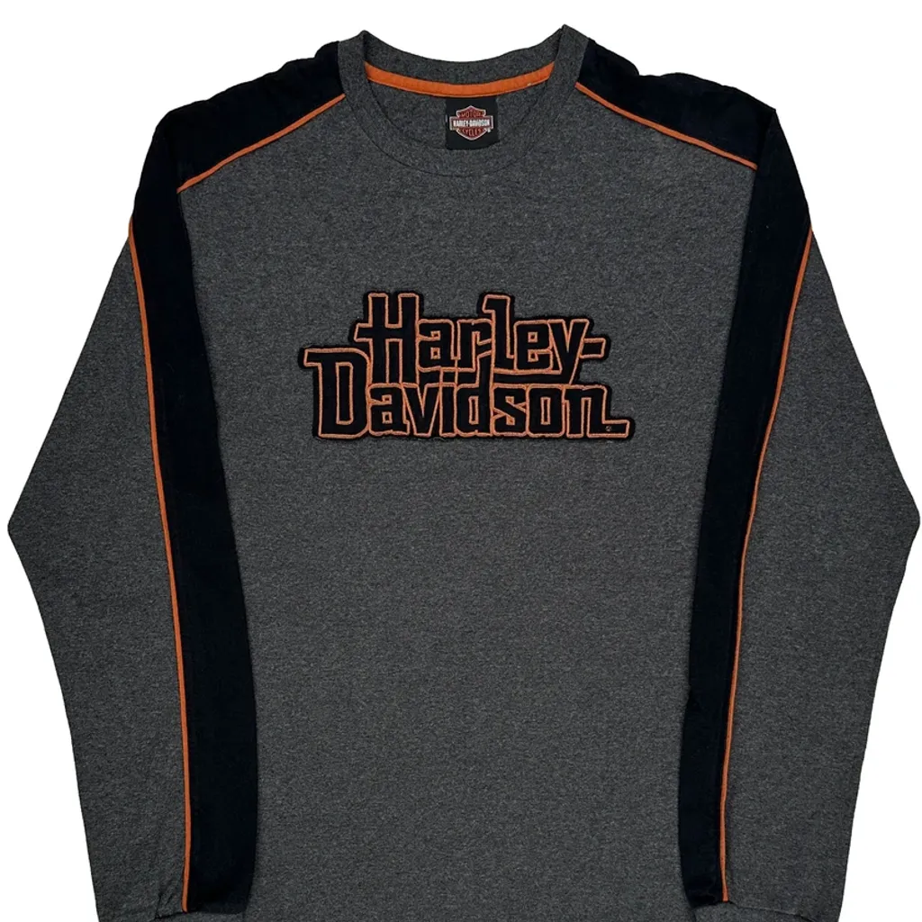 Myrtle Beach Sc Harley Davidson Long Sleeve T-Shirt - XL Grey Cotton - Image 4