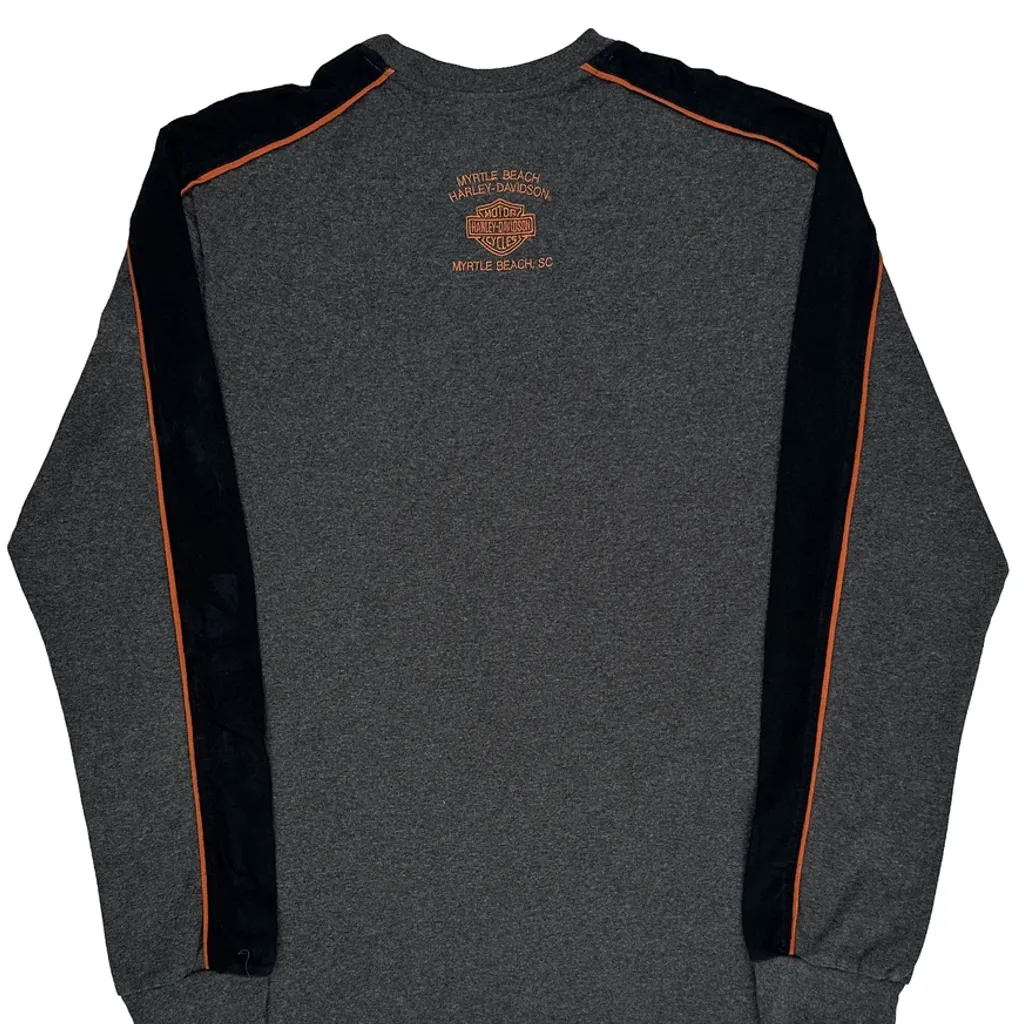 Myrtle Beach Sc Harley Davidson Long Sleeve T-Shirt - XL Grey Cotton - Image 6