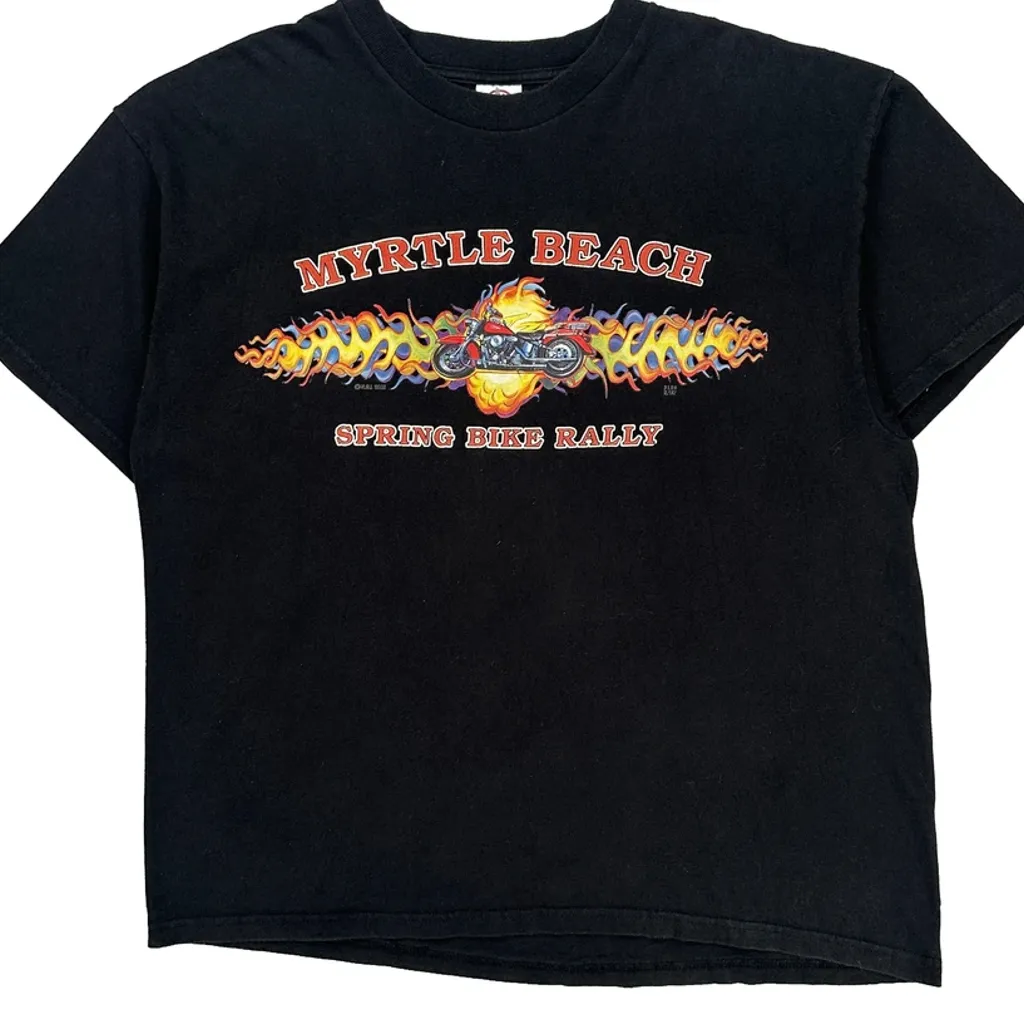 Myrtle Beach Spring Bike Rally Delta Graphic T-Shirt - XL Black Cotton - Image 4