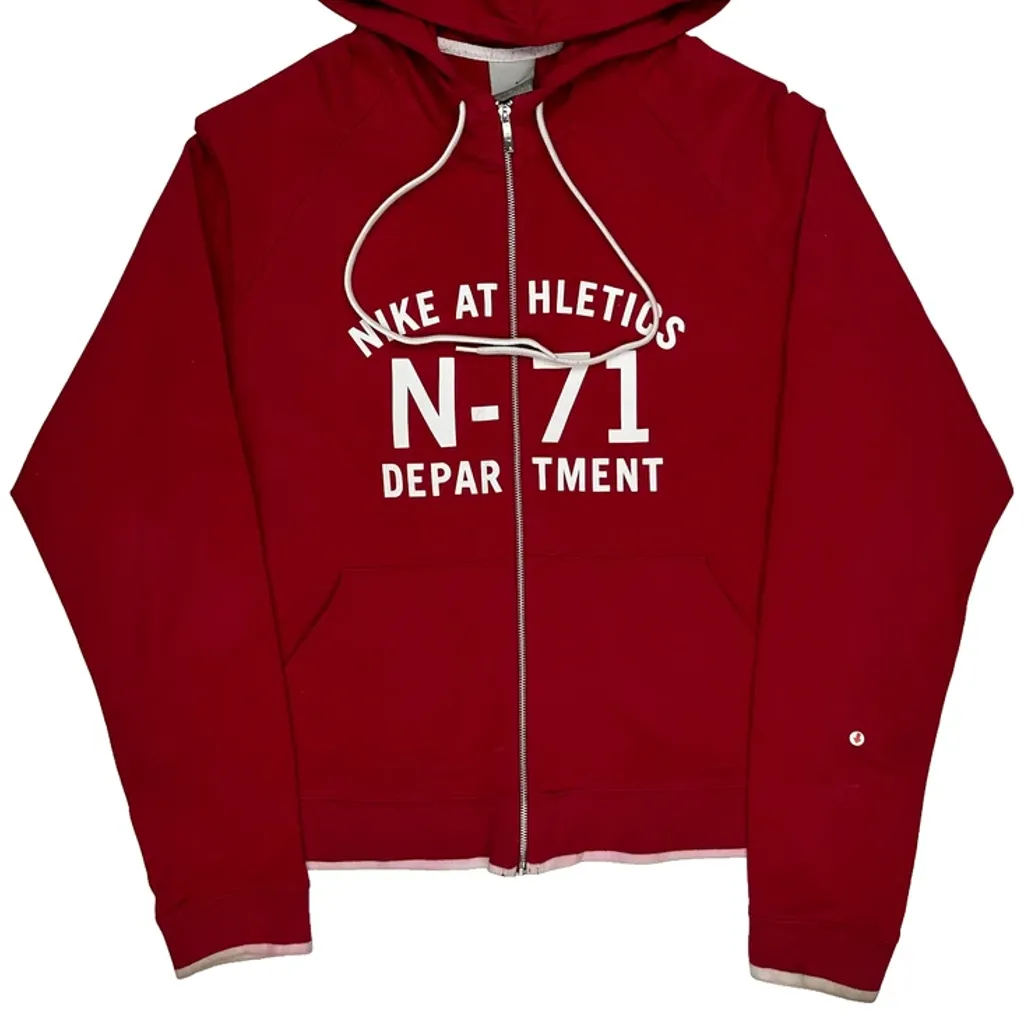 N-71 Nike Hoodie - XL Red Cotton - Image 6