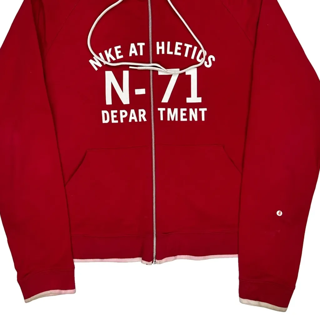 N-71 Nike Hoodie - XL Red Cotton - Image 8